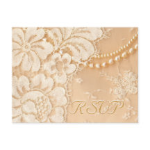 Bröllop Svar Lace och Pärlor