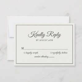 Bröllop Svaras vänligen Minimalistisk Kräm & Mjuk  OSA Kort