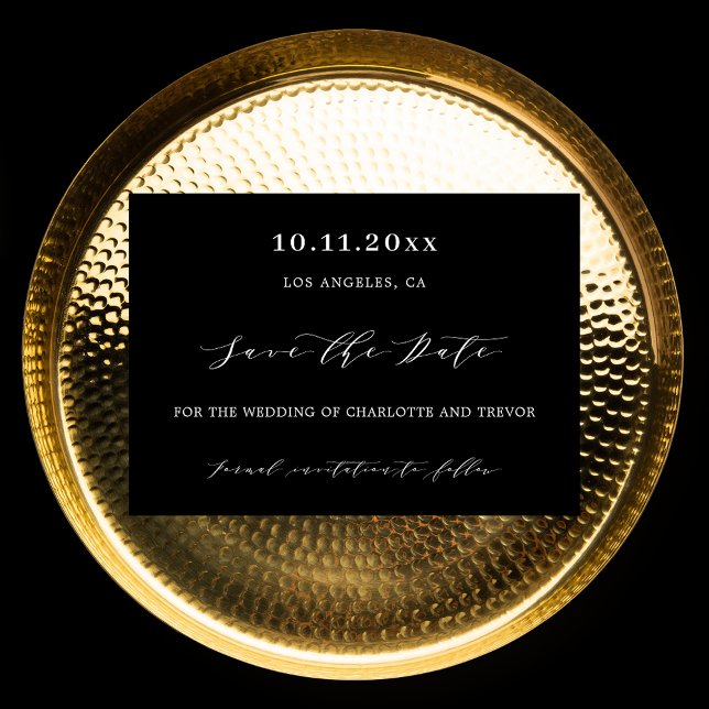 Bröllop svartvita skript spara datumet (Skapare uppladdad)