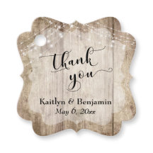 Bröllop Tack Blek Wood & Ljus