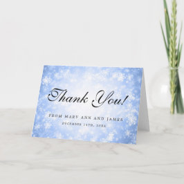 Bröllop "Tack" Blue Winter Wonderland Tack Kort