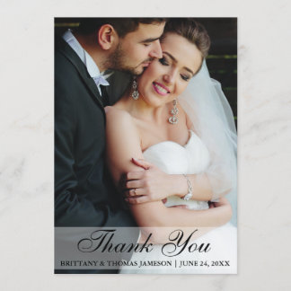 Bröllop Tack Bride & Groom Photo Card WS Kort