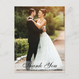 Bröllop Tack Brud & Brudgum Foto vykort L