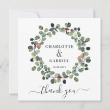 Bröllop Tack Eucalyptus Greenery