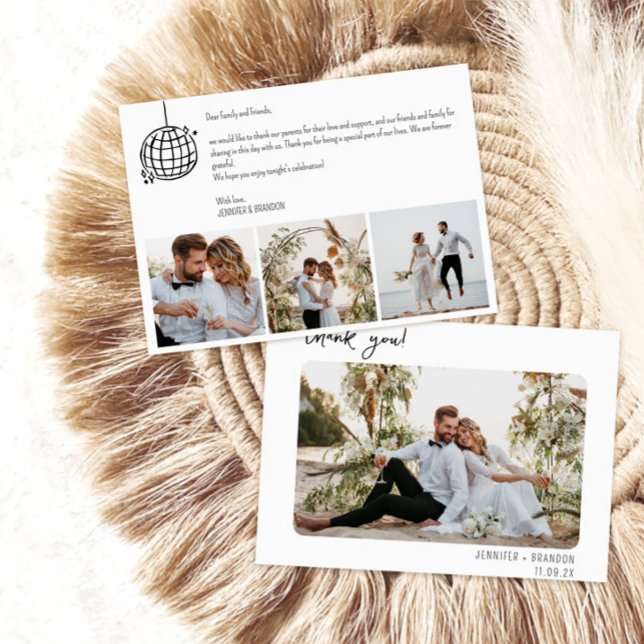 Bröllop tack för att du tog bort disco boll kort (Skapare uppladdad)