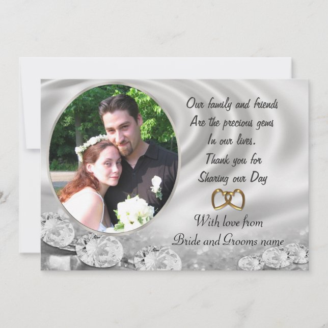 Bröllop Tack för att ni har gynnat porträtt (Framsida)