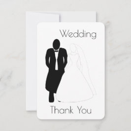 Bröllop - tack för ditt kort, Bride Groom Kort