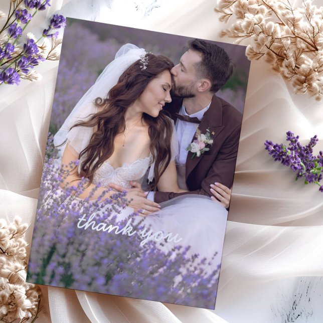 Bröllop Tack för ditt kort med foto (Skapare uppladdad)