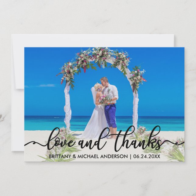 Bröllop Tack | Foto Kärlek och tack (Framsida)