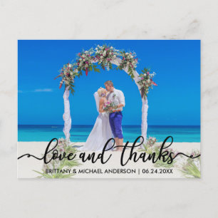 Bröllop Tack   Foto Kärlek och tack Vykort