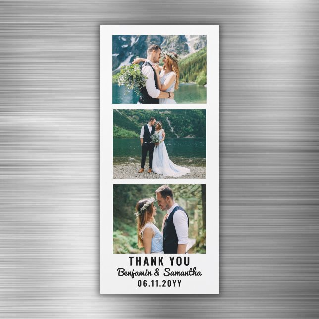 Bröllop Tack fotoboteffenergilagnet (Wedding Thank You Photo Booth Strip Fridge Magnet
)