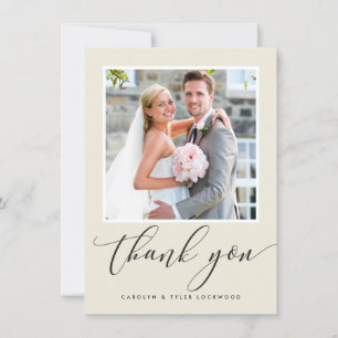 BRÖLLOP TACK fotomodern kalligrafi av elfenben