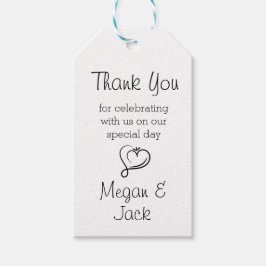 Bröllop Tack Gift-Märkre, Anpassade Presentetikett