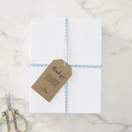 Bröllop Tack Gift Märkre - Kraft Presentetikett