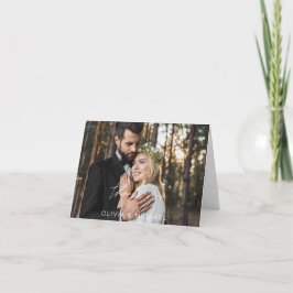 Bröllop Tack Handskriven fotoElegant
