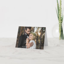 Bröllop Tack Handskriven fotoElegant