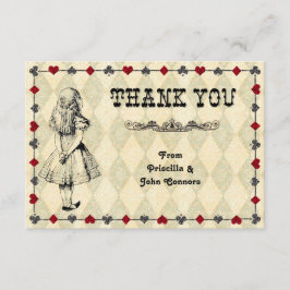 Bröllop Tack kort, Alice i Underlandet Kort