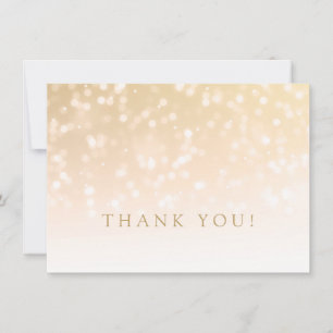 Bröllop Tack Kort Guld Bokeh Glitter Ljus