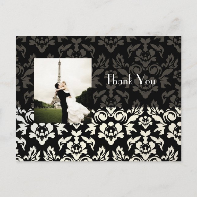 Bröllop tack-kort infoga ditt foto vykort (Framsida)