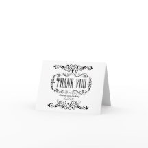 bröllop tack-kort svart och vitt