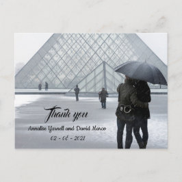 Bröllop tack-kort vykort