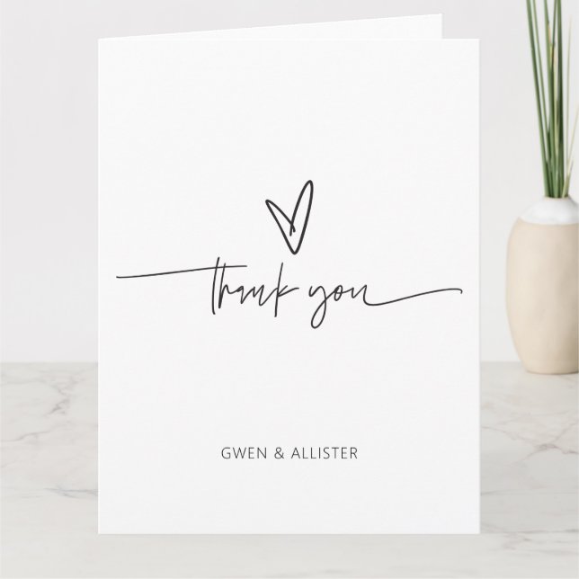 Bröllop-Tack-mappade anteckningskort (Framsida)