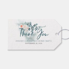 Bröllop Tack Märkre | Eucalyptus Typografi Presentetikett