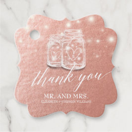 Bröllop Tack Mason Burk String Light Ro Guld Gåvor Etiketter