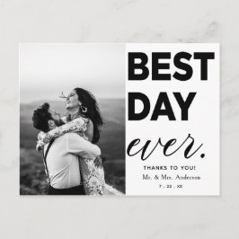 Bröllop Tack Photo Best Day nånsin Vykort