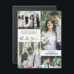 Bröllop Tack Photo Collage<br><div class="desc">Tack för att du använder bröllop-kortets magneter i en fyra fotosamlingskonstruktioner - Lägg till ditt anpassningsbar-meddelande,  efternamn och fyra favoritfoton och fyra bröllopsdagar-e-post till familj och vänner. En vacker keepy att de kommer att göra kärlek!</div>