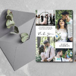Bröllop Tack Photo Collage<br><div class="desc">Tack för att du har bröllop-kort i en fyra fotosamlingskonstruktioner - Lägg till ditt anpassningsbar-meddelande,  efternamn och fyra favoritfoton och fyra bröllopsdagar-e-post till familj och vänner. Ett vackert sätt att tacka dig och  dina favoritfoton på bröllopsdagen.</div>