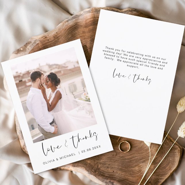 Bröllop Tack Photo Simple Minimalist (Skapare uppladdad)