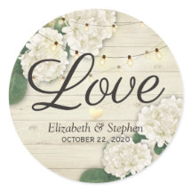 Bröllop Tack Rustic Wood Blommigt String Ljus