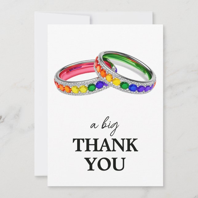 🌈 Bröllop tack Sammanflätad i stolthet Kort (Framsida)