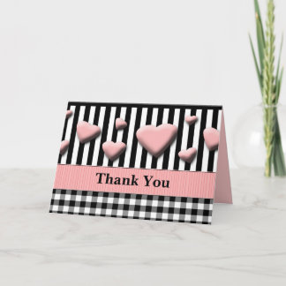 Bröllop Tack Tom Inuti Rosa Hjärtan Design Kort