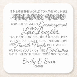 Bröllop Tack Underlägg