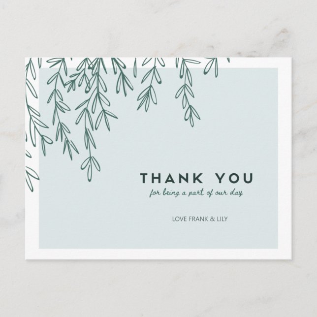 Bröllop Tack Vykort (Framsida)