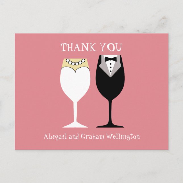 Bröllop Tack vykort (Framsida)
