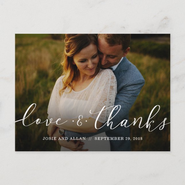Bröllop Tack vykort (Framsida)