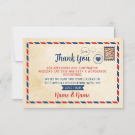 Bröllop Tack-vykort för resor i Flygplan Inbjudningar