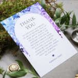 Bröllop Tack Watercolor Blommigt<br><div class="desc">Bröllop Tack Watercolor Wisteria Blommigt Tack. Du Cards har ditt favoritfoto med texten "Tack" i det moderna lila skriptet typografi accentuerad med vattenfärgsblåa,  lila och lavender wisteria-blommor. Del av en samling designad av Evco Studio www.zazzle.com/store/evcostudio</div>