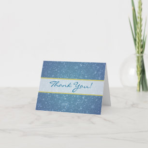 Bröllop Tack Wintery Glitter Snö Kort
