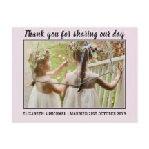 Bröllop tackar dig för kort med foto-Virtuell-ID