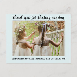 Bröllop tackar dig för kort med foto-Virtuell-ID