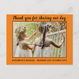 Bröllop tackar dig för kort med foto-Virtuell-ID