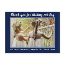 Bröllop tackar dig för kort med foto-Virtuell-ID