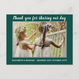 Bröllop tackar dig för kort med foto-Virtuell-ID