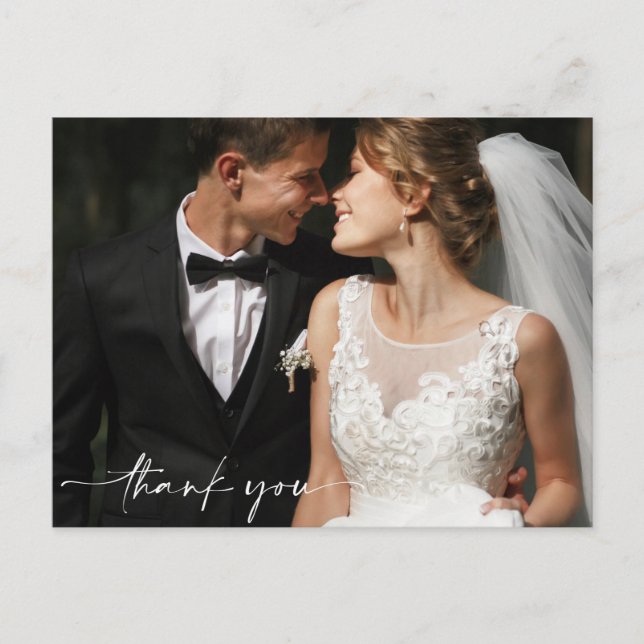 Bröllop - tackfoto för ditt kort (Framsida)