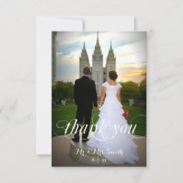 Bröllop tackkort, Anpassningsbar Photo Tack Kort