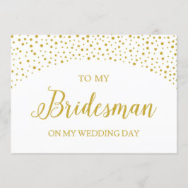 Bröllop - tackkort för Bridesman Inbjudningar